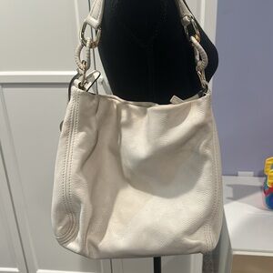 Michael Kors Purse Vanilla Pebbled Leather Hobo